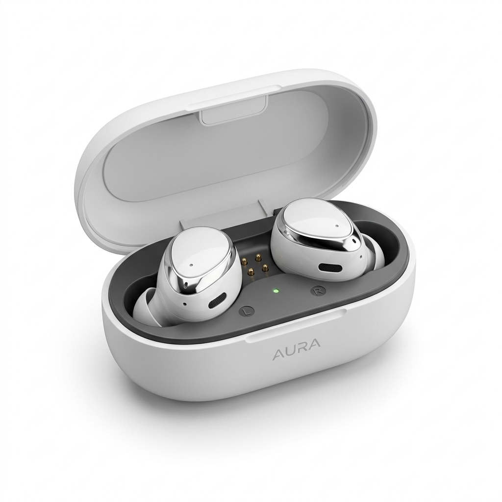 White Wireless Earbuds